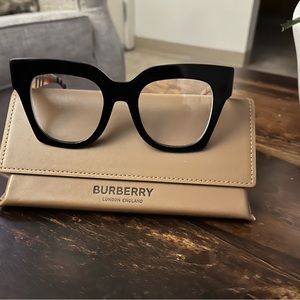 Fashion, brand new Burberry glasses frame white cases. Made in Italy